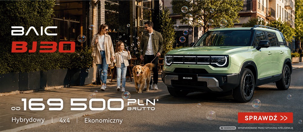 BAIC BJ30 z rocznika 2025. Hybrydowy SUV z napędem 4x4 już od 169 500 PLN w salonie BAIC Warszawa AutoŻoliborz.